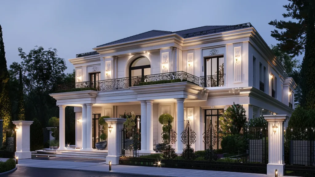 poliüretan cephe_luxury_neoclassical_villa_inspired_by_Greek_arch