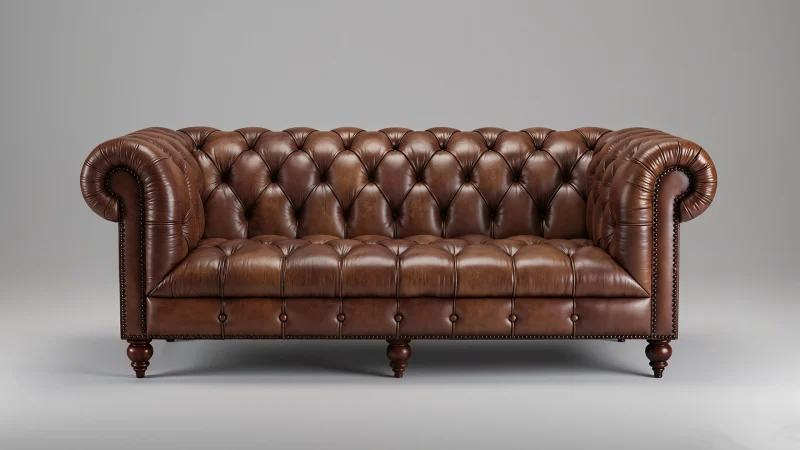 İç mimarlık ofisi-general view of iconic furniture Chesterfield sofa